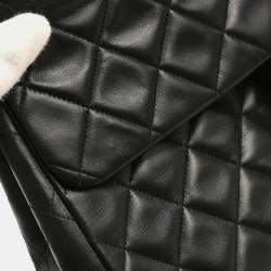 Chanel Black Lambskin Maxi Classic Flap Shoulder Bag