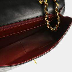 Chanel Black Lambskin Maxi Classic Flap Shoulder Bag