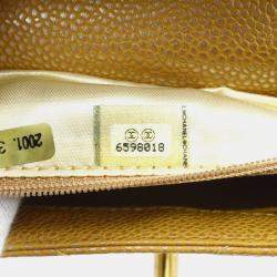 Chanel Beige Caviar Leather Chain Flap Bag