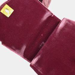 Chanel Pink Velvet Evening Bag