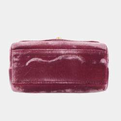 Chanel Pink Velvet Evening Bag