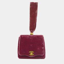Chanel Pink Velvet Evening Bag