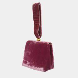 Chanel Pink Velvet Evening Bag