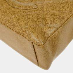 Chanel Beige Caviar Leather Petite Shopping Tote Bag