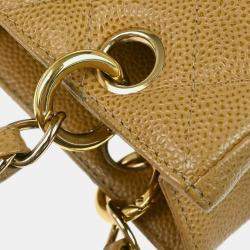 Chanel Beige Caviar Leather Petite Shopping Tote Bag