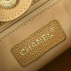 Chanel Beige Caviar Leather Petite Shopping Tote Bag