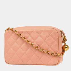 Chanel Pink Caviar Leather Camera Bag