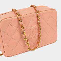 Chanel Pink Caviar Leather Camera Bag