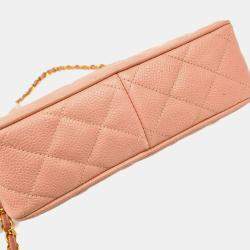 Chanel Pink Caviar Leather Camera Bag