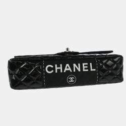 مملوكة مسبقًا Chanel Black Patent Leather Single Flap Shoulder Bag