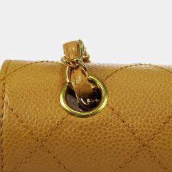 مملوكة مسبقًا حقيبة شانيل قلاب كلاسيك جامبو جلد عجل بيج عاتق