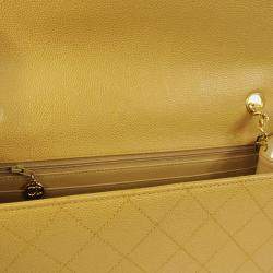 مملوكة مسبقًا حقيبة شانيل قلاب كلاسيك جامبو جلد عجل بيج عاتق