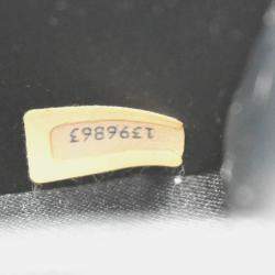 Pre Owned Chanel Black Satin Mini Classic Square Flap Shoulder Bag 