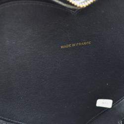 Chanel Black Patent Leather Heart Vanity Handbag