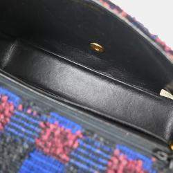 Chanel Blue Tweed Classic Single Flap Two-in-One Flap Bag Set 