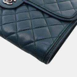 Chanel Green Medium Quilted Lambskin Citizen Flap