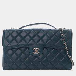 Chanel Green Medium Quilted Lambskin Citizen Flap