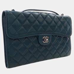 Chanel Green Medium Quilted Lambskin Citizen Flap