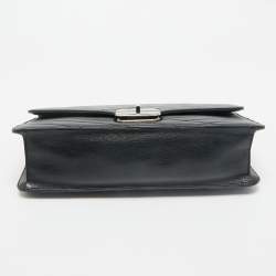 Pre Owned Chanel Black Chevron Quilted Leather Gabrielle Flap Bag