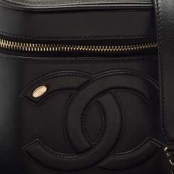 Pre Owned Chanel Black Leather CC Mania Vanity Bag