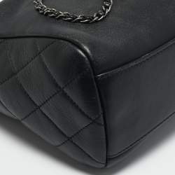 Chanel Black Leather Chain Signature Bag
