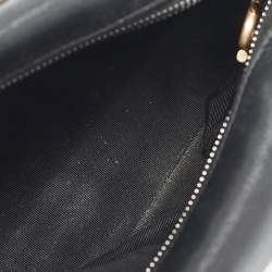 Chanel Black Leather Chain Signature Bag