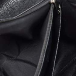 Pre Owned Chanel Black Quilted Caviar Leather Jumbo Classic Single Flap Bag
