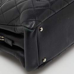 Chanel Black Quilted Caviar Soft Leather Medium Timeless Shopping Tote
