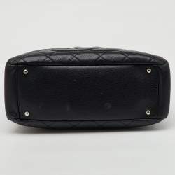 Chanel Black Quilted Caviar Soft Leather Medium Timeless Shopping Tote