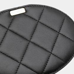 Pre Owned Chanel Black Mini Lambskin Elegant Chain Vanity Case