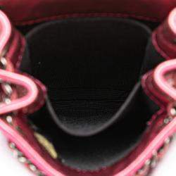 Pre Owned Chanel Pink CC Patent Phone Holder Crossbody