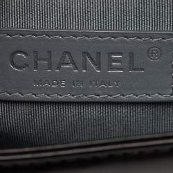 Chanel Black Leather Old Medium Reverso Boy Flap Bag