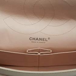 Pre Owned Chanel White/Pink Ombre Quilted Leather 2.55 Classic Reissue 277 Flap Bag