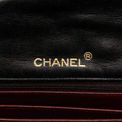 Pre Owned Chanel Black Mini Square Classic Lambskin Single Flap