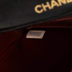 Pre Owned Chanel Black Mini Square Classic Lambskin Single Flap