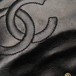 Pre Owned Chanel Black Mini Square Classic Lambskin Single Flap