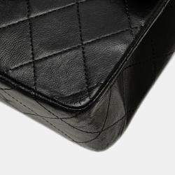 Pre Owned Chanel Black Mini Square Classic Lambskin Single Flap