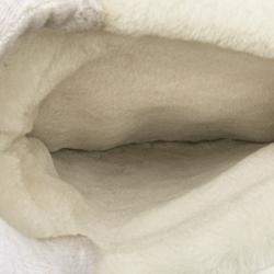 Pre Owned Chanel White Quilted Lambskin and Shearling CC Muff Flap