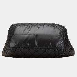 Pre Owned Chanel Black Small Quilted Nylon Coco Cocoon Tote