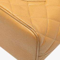Pre Owned Chanel Brown Caviar Medallion Tote
