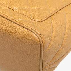 Pre Owned Chanel Brown Caviar Medallion Tote