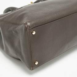 Chanel Choco Brown Leather Cerf Shopper Tote