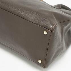 Chanel Choco Brown Leather Cerf Shopper Tote