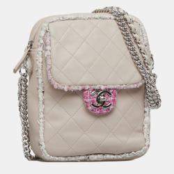 Chanel Pink Elegant Tweed Crossbody