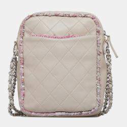 Chanel Pink Elegant Tweed Crossbody