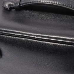 Chanel Black Leather Bicolole Vanity Bag