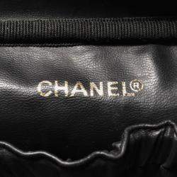 Chanel Black Leather Bicolole Vanity Bag