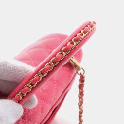 Chanel Pink Leather Top Handle Flap Bag