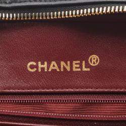 Chanel Black Chevron Lambskin and Jersey Shoulder Bag