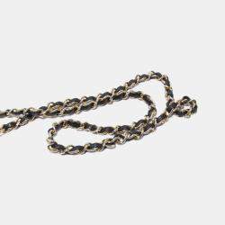 Pre Owned Chanel Black Matelasse Lambskin Chain Shoulder Bag 